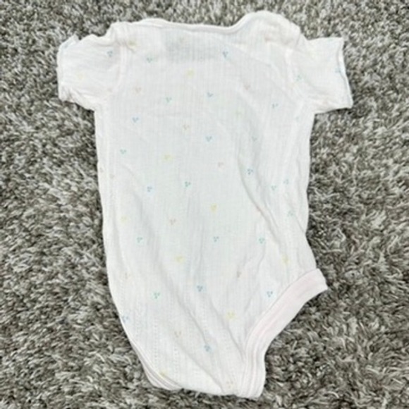 Baby Dior Bodysuit Short Sleeve White Bunny Embroidered Bodysuit Infant Newborn - Picture 4 of 5